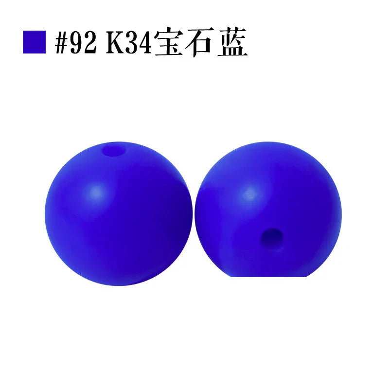 Colored Silicone Beads Round Beads 15mm Candy Color Silicone Beads | Silicone Bead for DIY Bracelet & Keychain Making