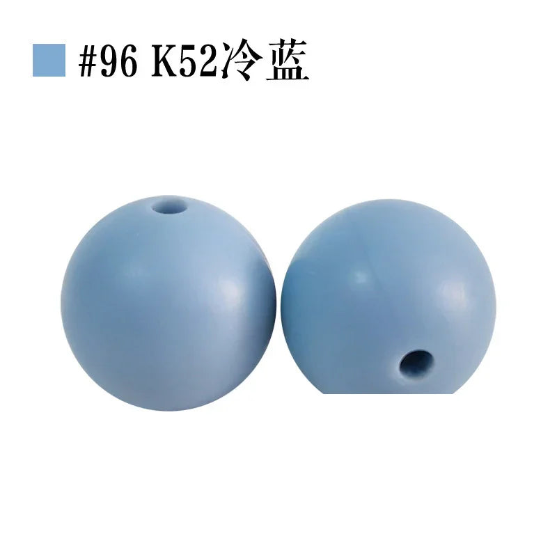 Colored Silicone Beads Round Beads 15mm Candy Color Silicone Beads | Silicone Bead for DIY Bracelet & Keychain Making