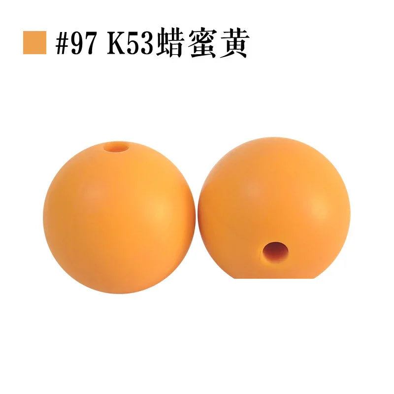 Colored Silicone Beads Round Beads 15mm Candy Color Silicone Beads | Silicone Bead for DIY Bracelet & Keychain Making