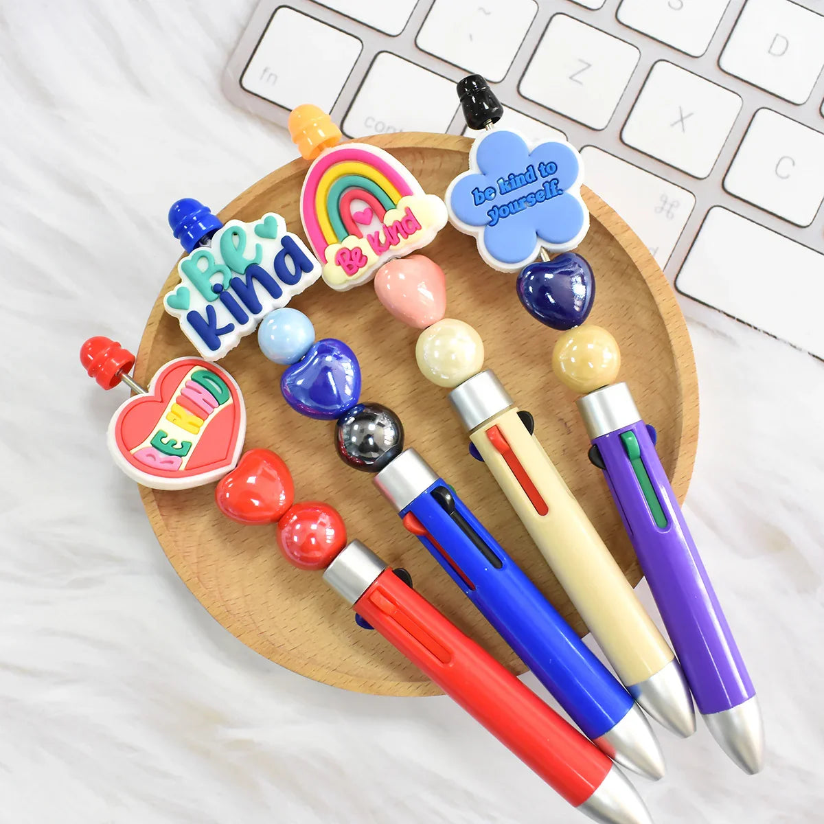 English Phrase Series Cartoon Silicone Focal Beads