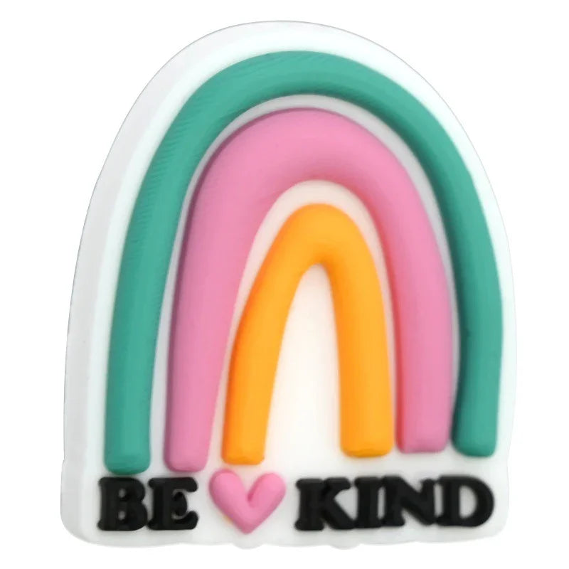 English Phrase Series Cartoon Silicone Focal Beads