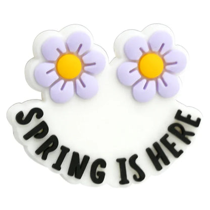 Flower Letter Phrases Silicone Focus Beads