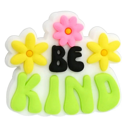 Flower Letter Phrases Silicone Focus Beads