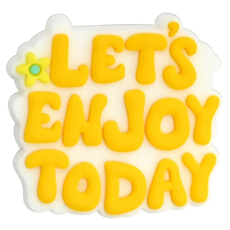 Flower Letter Phrases Silicone Focus Beads