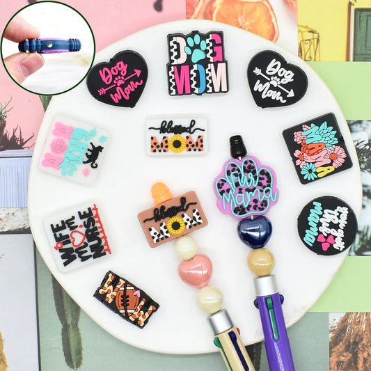 Cute Cartoon Mother's Day Series Silicone Focal Beads
