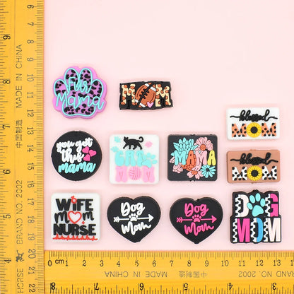 Cute Cartoon Mother's Day Series Silicone Focal Beads