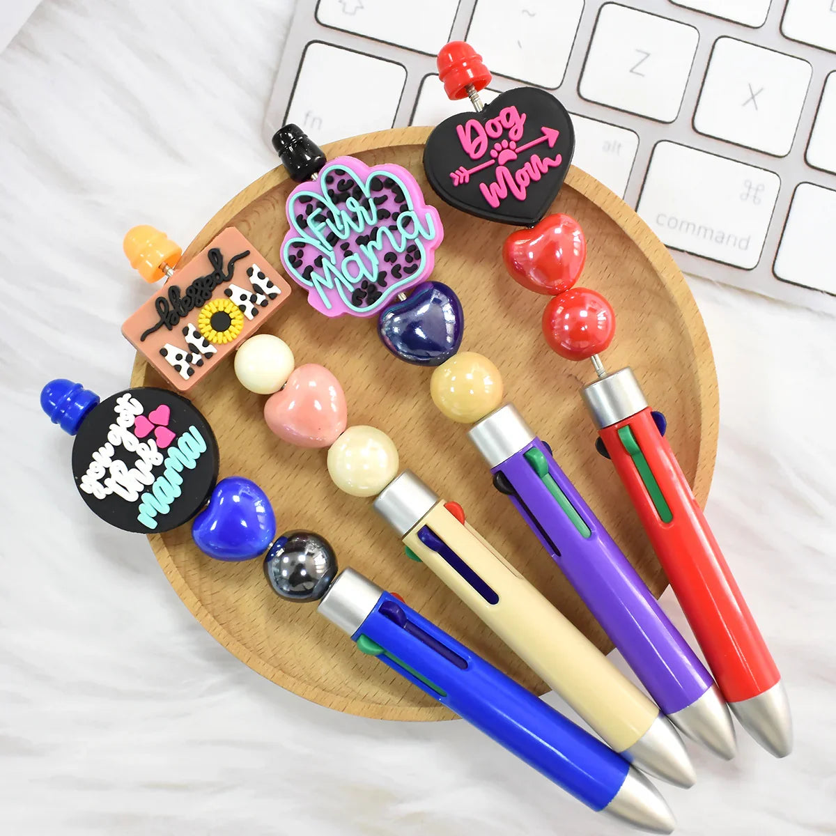 Cute Cartoon Mother's Day Series Silicone Focal Beads