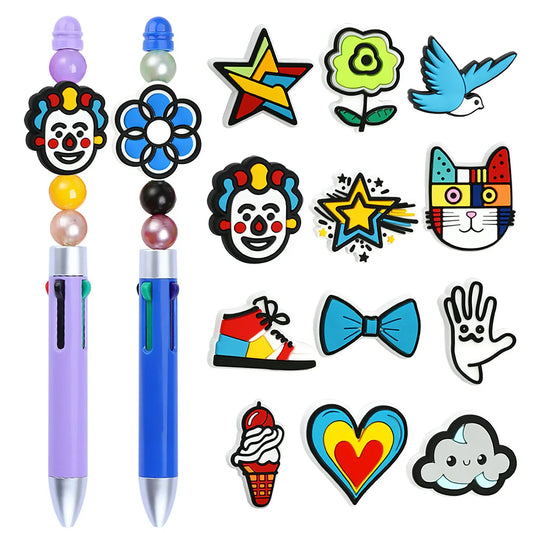 Creative Colorful Clown Fun Silicone Focus Beads