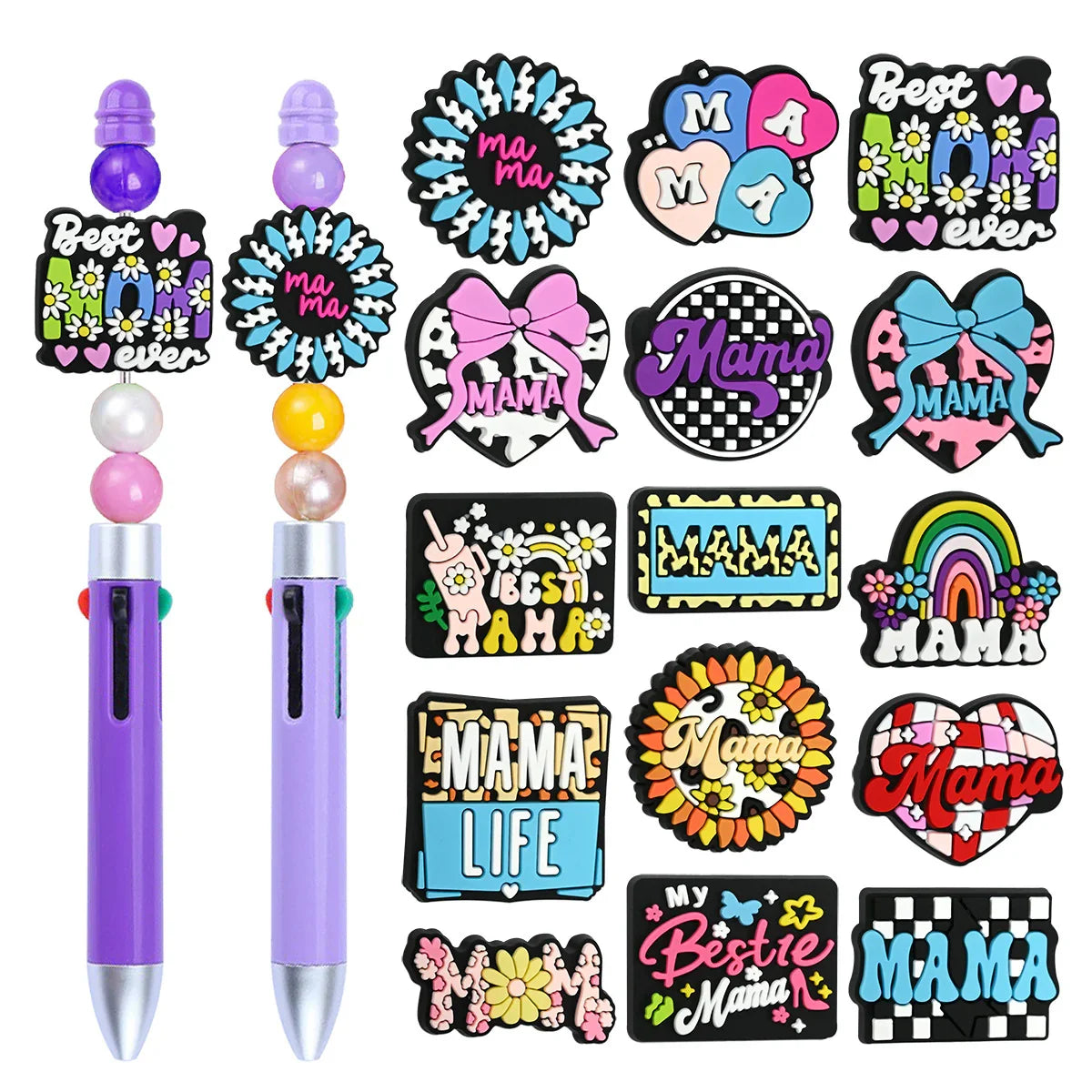 Creative and Personalized Mother's Day Theme Series Silicone Focal Beads