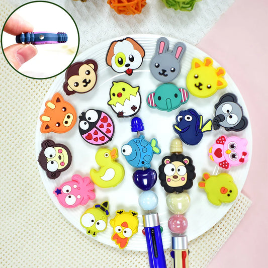 Cute Cartoon Animal Series Silicone Focal Beads