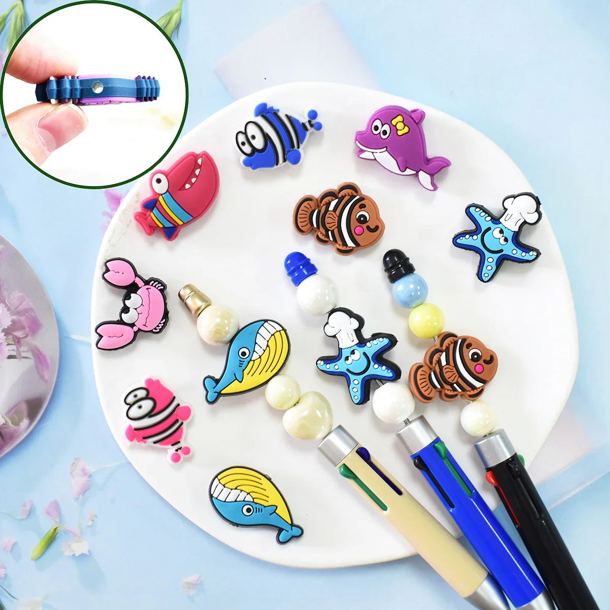 Underwater World Clownfish Silicone Focus Beads