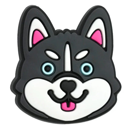 Cute Pet Dog Series Cartoon Silicone Focus Beads