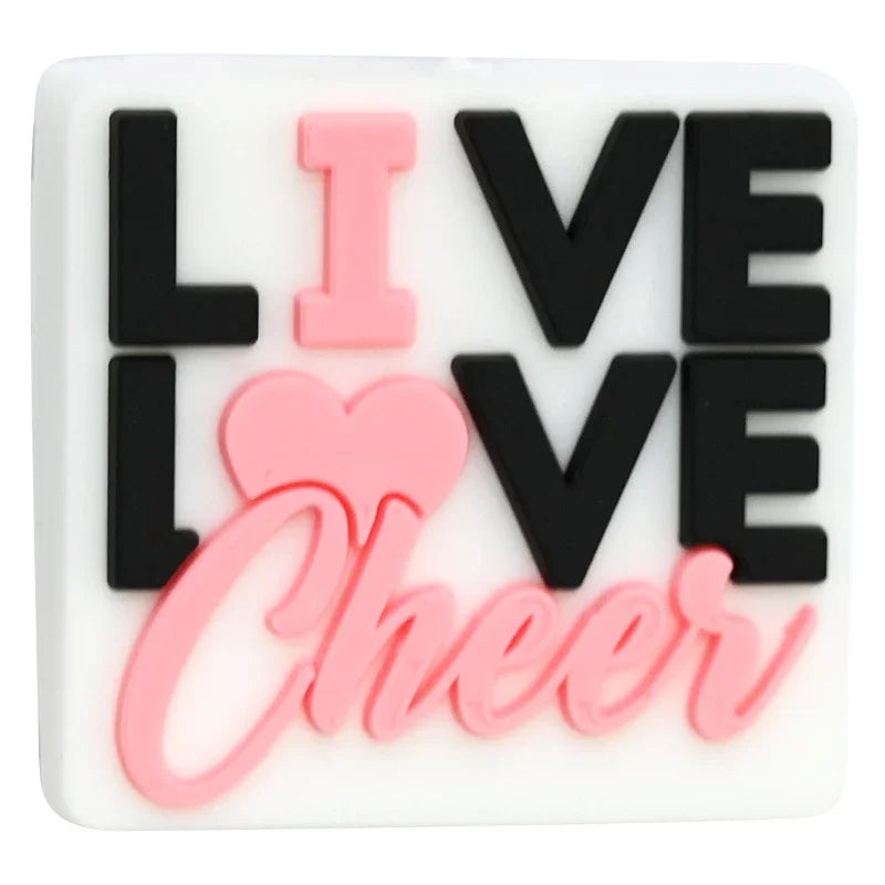 Cheerleading Series Beaded Silicone Focal Beads