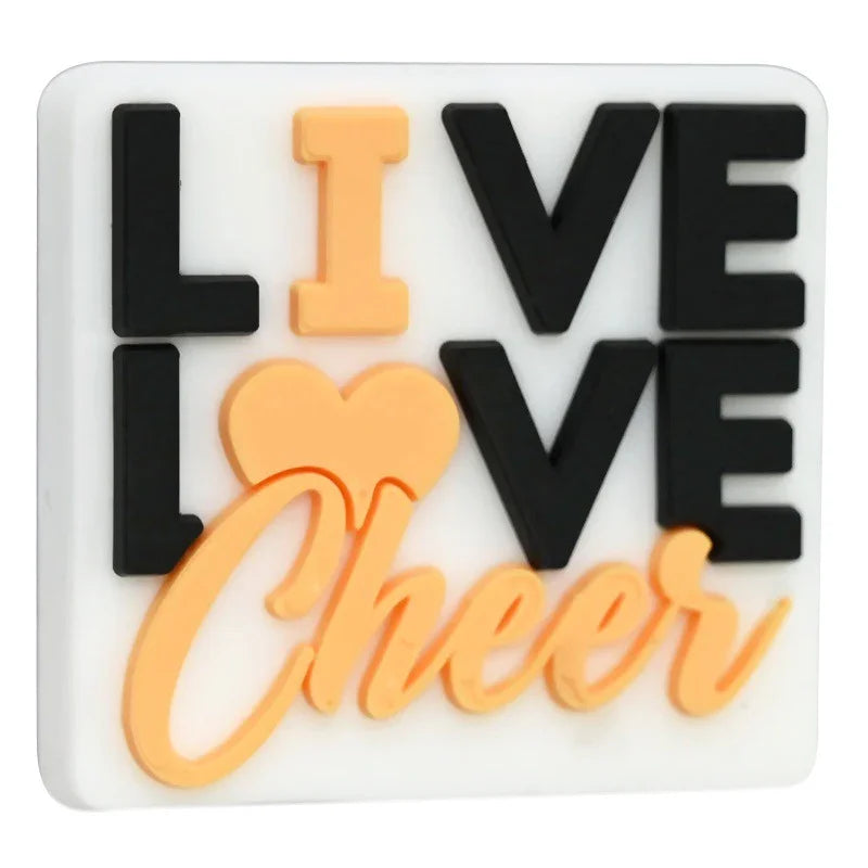Cheerleading Series Beaded Silicone Focal Beads