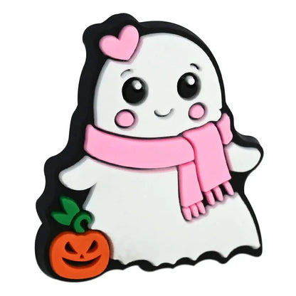 Halloween Series Colorful Ghost Pumpkin Silicone Focal Beads