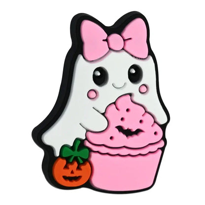 Halloween Series Colorful Ghost Pumpkin Silicone Focal Beads