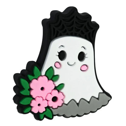 Halloween Series Colorful Ghost Pumpkin Silicone Focal Beads