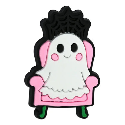 Halloween Series Colorful Ghost Pumpkin Silicone Focal Beads