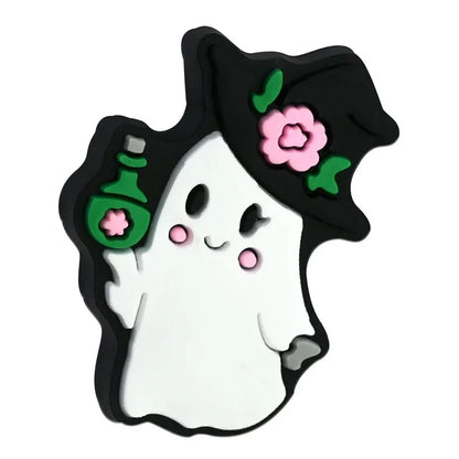 Halloween Series Colorful Ghost Pumpkin Silicone Focal Beads