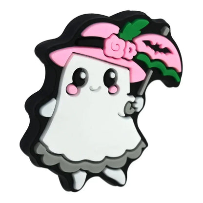 Halloween Series Colorful Ghost Pumpkin Silicone Focal Beads