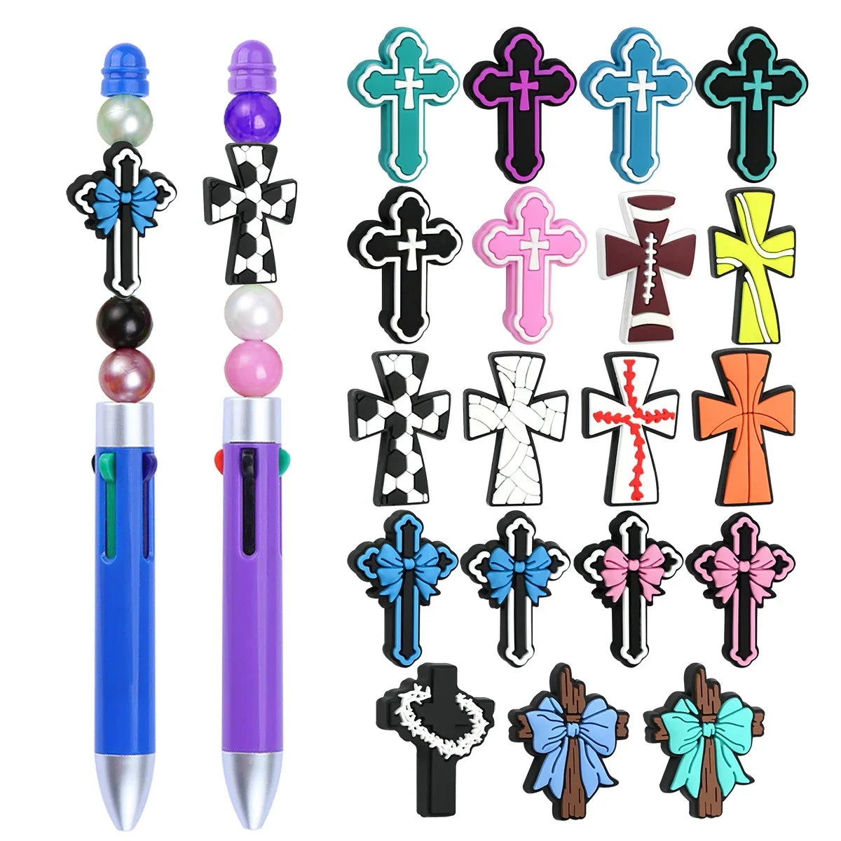 Cross Series Silicone Focal Beads
