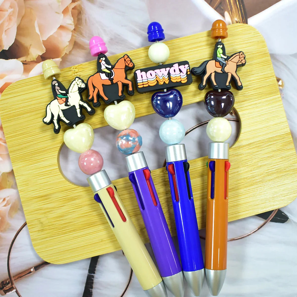 Cartoon Cowboy Series Silicone Focus Beads