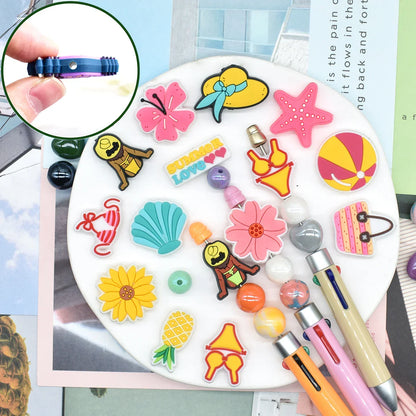 Summer Bead Pen Patch Silicone Focus Beads