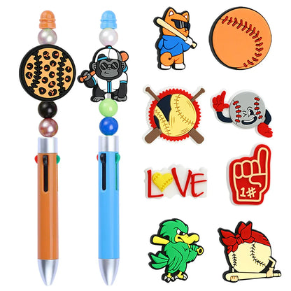 Colorful Cartoon Ball Sports Silicone Focus Beads