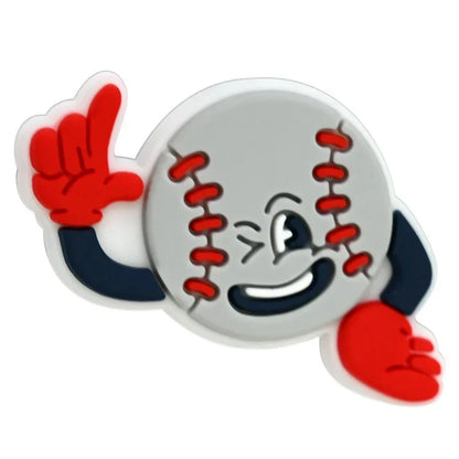 Colorful Cartoon Ball Sports Silicone Focus Beads