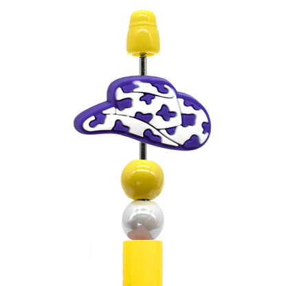 Cowboy Series Cow Pattern Cowboy Hat Silicone Beads