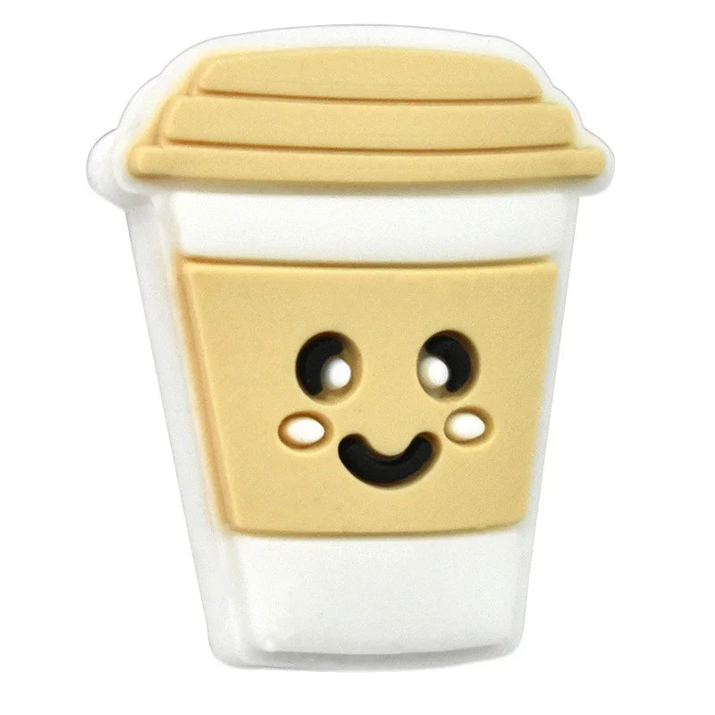 Cartoon Cup Shape Silicone Focal Beads
