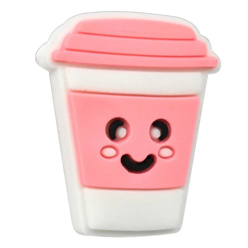 Cartoon Cup Shape Silicone Focal Beads