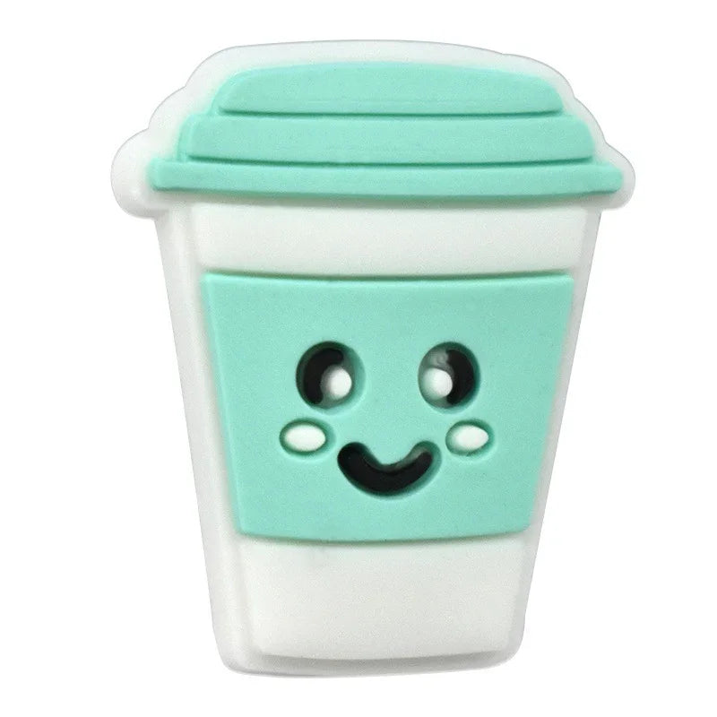 Cartoon Cup Shape Silicone Focal Beads
