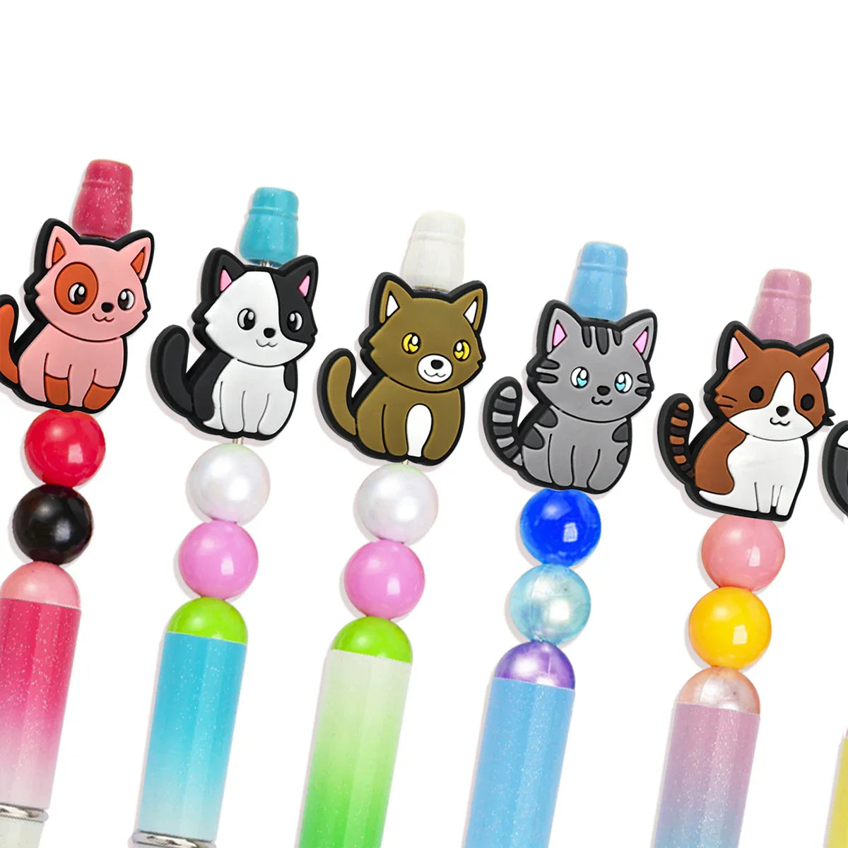 Cute Cartoon Cat Silicone Focal Beads