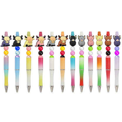Creative Cartoon Cow Animal Beads Silicone Focus Beads