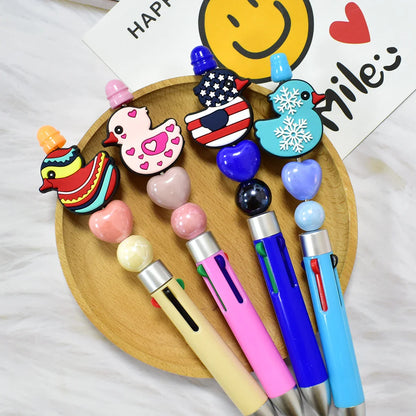 Creative Cartoon Duck Silicone Focal Beads