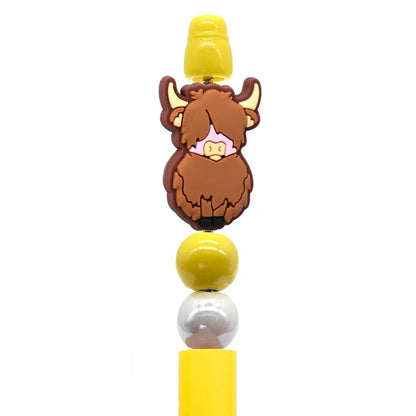 Creative Cartoon Cow Animal Beads Silicone Focus Beads