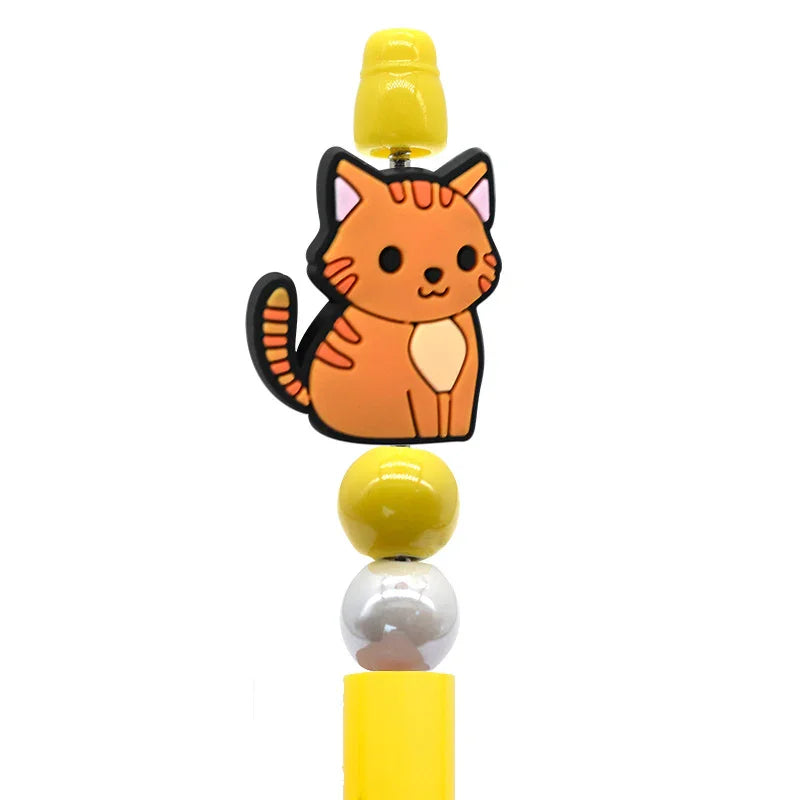 Cute Cartoon Cat Silicone Focal Beads