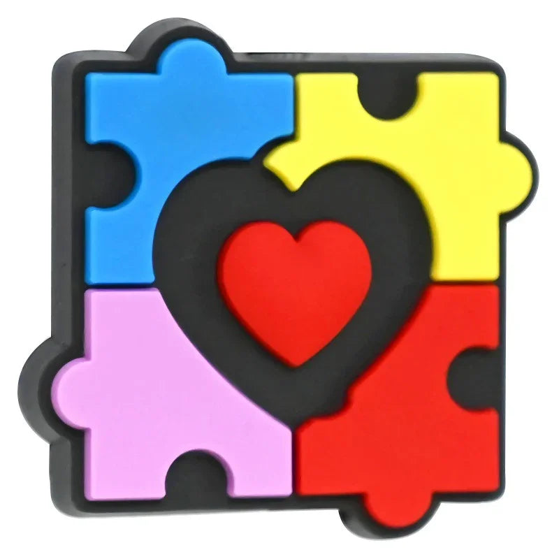 Cartoon Color Text Series Silicone Focus Beads