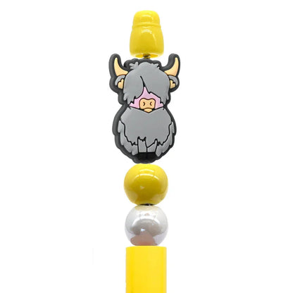Creative Cartoon Cow Animal Beads Silicone Focus Beads