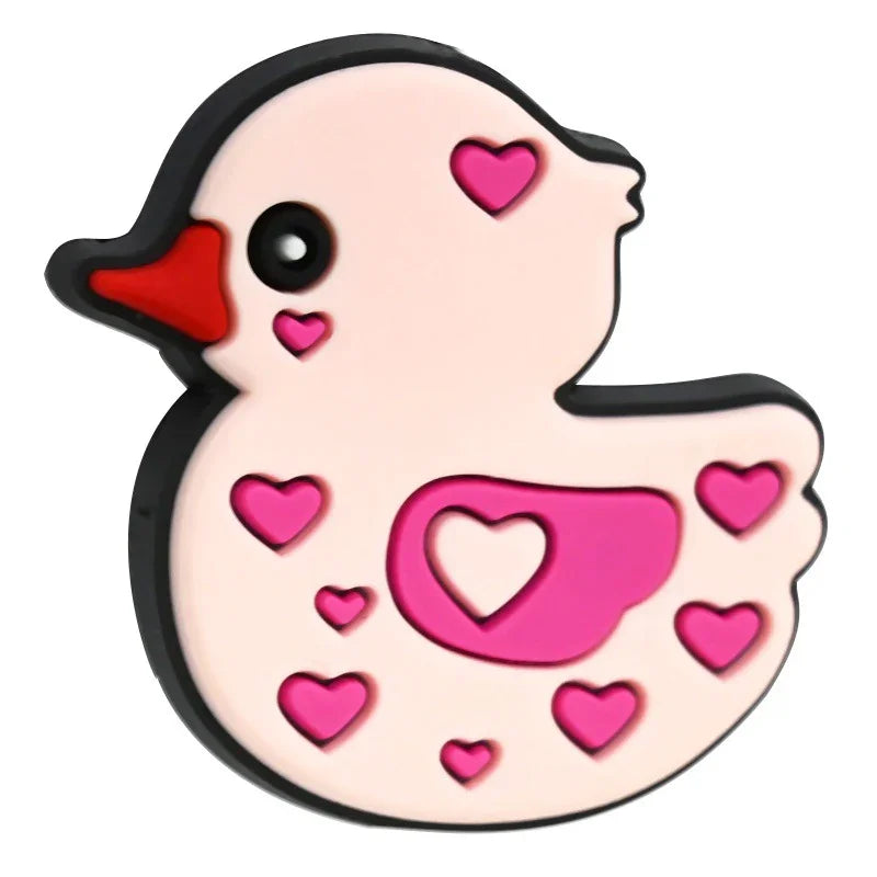 Creative Cartoon Duck Silicone Focal Beads