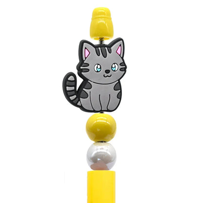 Cute Cartoon Cat Silicone Focal Beads