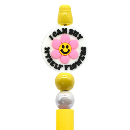 Smiley Face Series Cartoon Flower Silicone Focal Beads