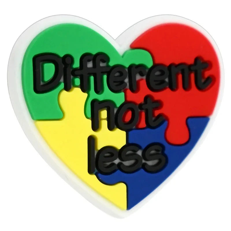Cartoon Color Text Series Silicone Focus Beads