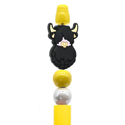 Creative Cartoon Cow Animal Beads Silicone Focus Beads