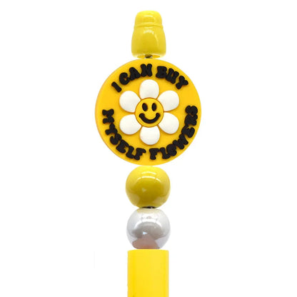 Smiley Face Series Cartoon Flower Silicone Focal Beads