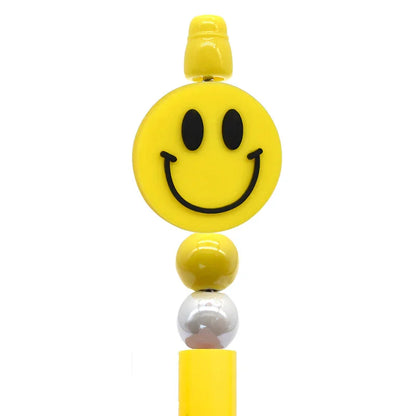Smiley Face Series Cartoon Flower Silicone Focal Beads