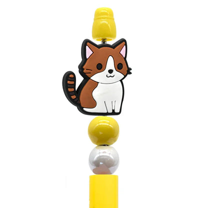 Cute Cartoon Cat Silicone Focal Beads