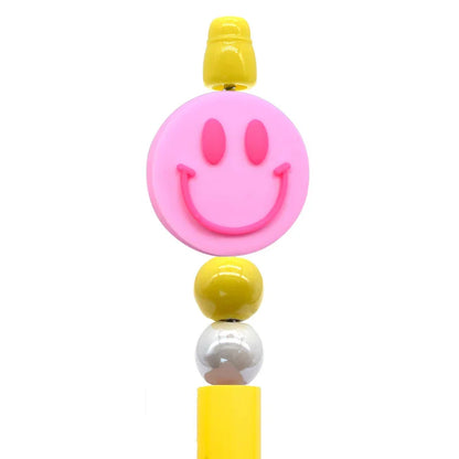 Smiley Face Series Cartoon Flower Silicone Focal Beads