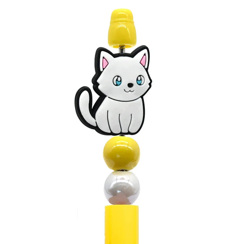Cute Cartoon Cat Silicone Focal Beads